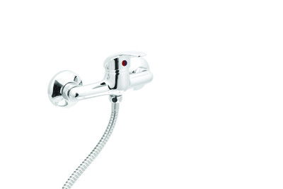 Смеситель Душ SANTREK AQUA-725 "STANDART" шар. d-35 SB75 (горизонт ручка, ниж подкл душ шланга)