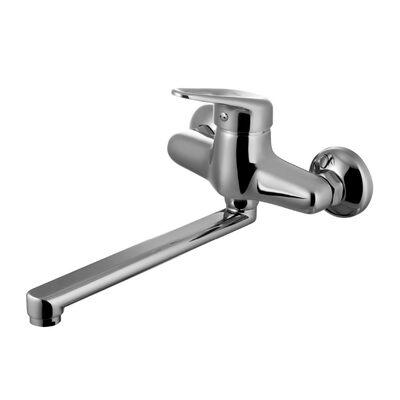 LM4111C Luna Смеситель для кухни/умывальника с плоским изливом 250 мм, настенный, хром LEMARK