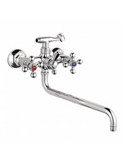 2619-2 Смеситель Ванна LEDEME Крест 1/2 м/к LUX шаровое переключение