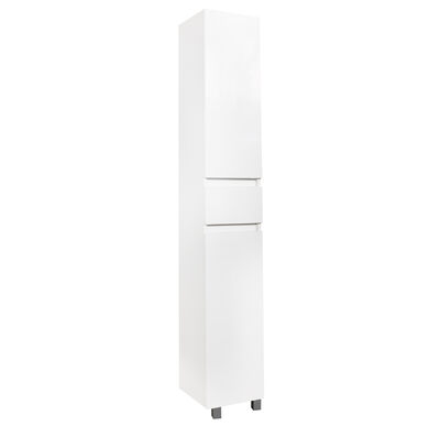 Пенал SANTREK HOME "Марсель" (Белый глянец) 2 двери 1 ящик Правый 300х1900х300