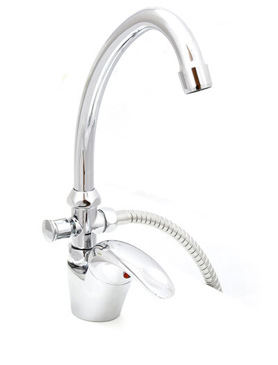 Смеситель Кухня SANTREK AQUA-745 "STANDART" шар. d-35 SB75 со встр переключателем