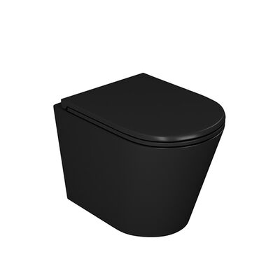 Унитаз подвесной безободковый D&K Venice DT1026025, 515*355*365мм, сиденье микролифт, ЧЕРНЫЙ