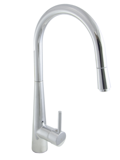 Смеситель Кухня SANTREK AQUA-1040 "PRESTIGE" (SAP-1040) шар. d-35 с выдвижным изливом (хром)
