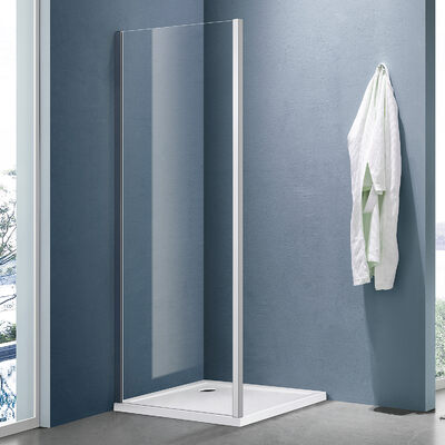 Боковая часть душ. ограждения SANTREK AQUA Lea- SP-700-C-Chrome 700*1850 стекло Прозр 5мм, профиль Хром