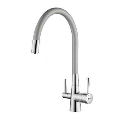 LM3075C-Silver Comfort Смеситель для кухни, с гибким изливом, с подключением к фильтру питьевой воды, хром/серебро LEMARK