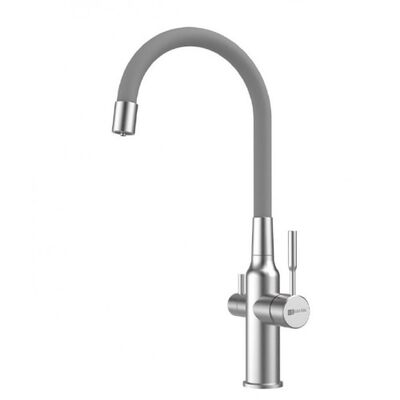 LM5083S-Gray Expert Смеситель для кухни с гибким изливом, сталь СЕРЫЙ LEMARK