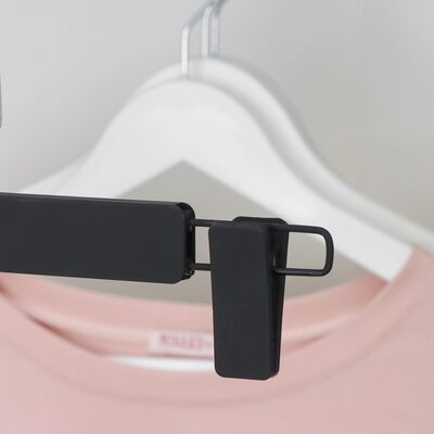 Вешалка для брюк и юбок с зажимами, 31×15 см, покрытие soft-touch, цвет чёрный 1887415